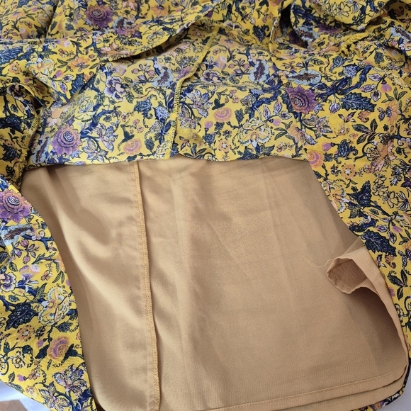 Madewell x Karen Walker Loretta 100% Silk Floral Ruffle Mini Dress - Size 14 - Picture 13 of 16